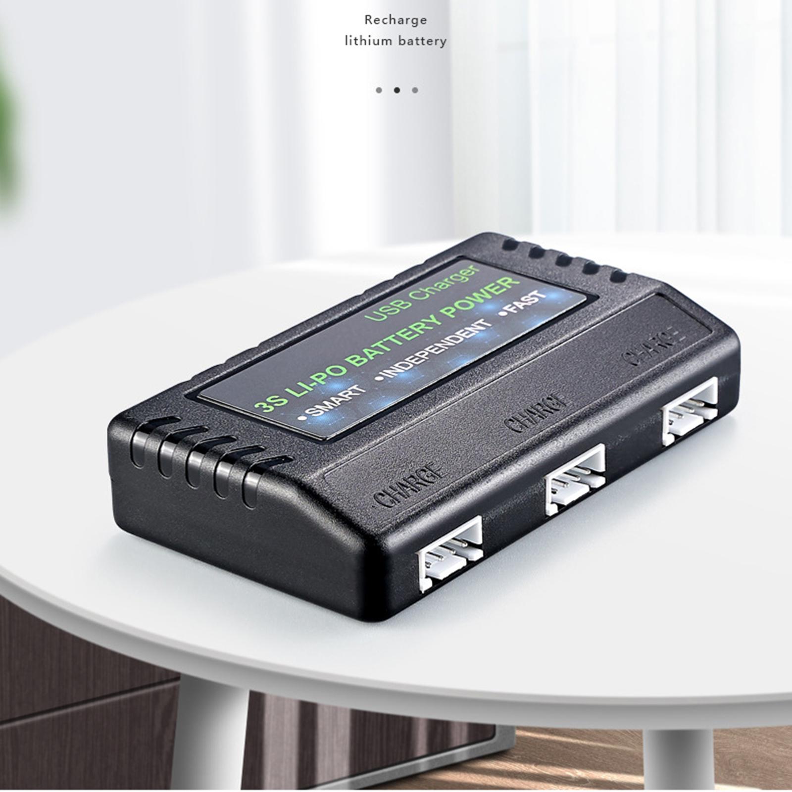 Drone Battery 3S - Dreifach-Ladebox für 3S Lipo-Akkus mit USB-Schnellladefunktion